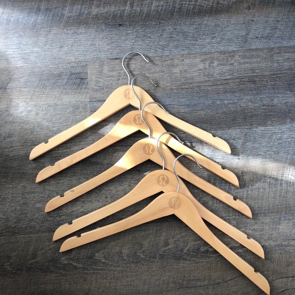 5 Lululemon Wood Hangers